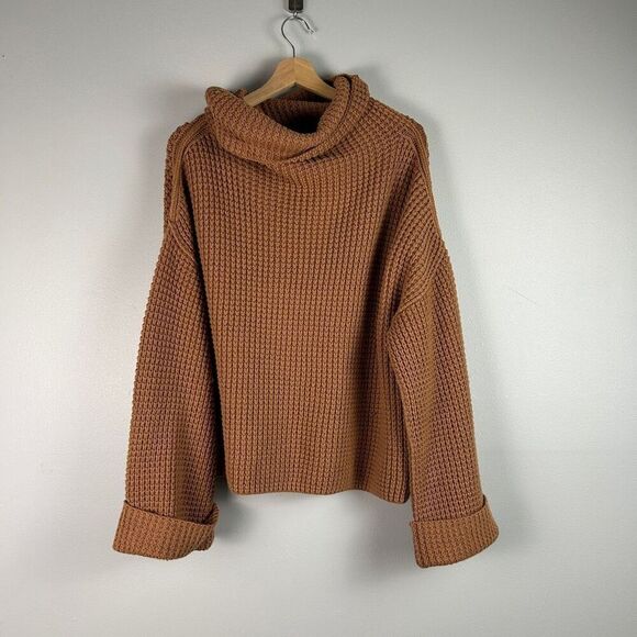 Free People Park City Chunky Oversized Bell Sleeve Sweater - Picture 2 of 6